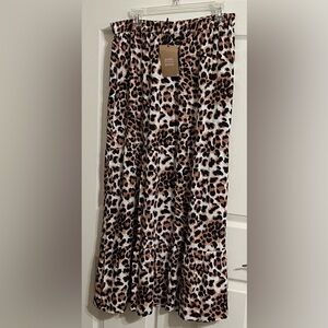 Vero Moda Maxi Animal Print Skirt Size L